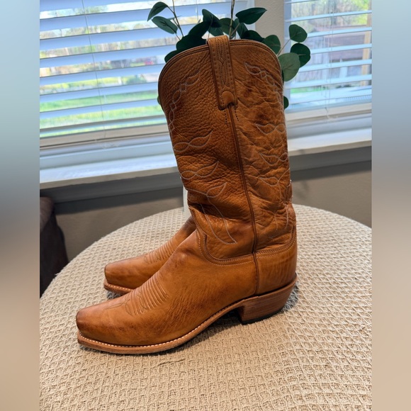 Lucchese 1883 n00112 Western Cowboy Brown Camel Cutter Toe Men Sz 10.5 D Reed - Picture 2 of 8